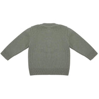 MAXIMO GOTS Rippstrick Jacke Khaki Grey