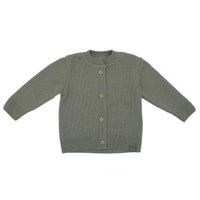 MAXIMO GOTS Rippstrick Jacke Khaki Grey