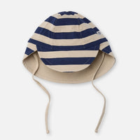CLOBY Sonnenhut - Navy Stripe / Sandy Beach