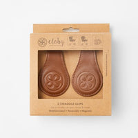 CLOBY Leder Magnet Clips Braun