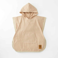 CLOBY UV Poncho UPF50+ Gestreift Sandy Beach/Spicy Ginger