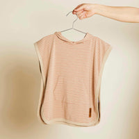 CLOBY UV Poncho UPF50+ Gestreift Sandy Beach/Spicy Ginger