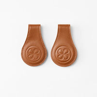 CLOBY Leder Magnet Clips Braun