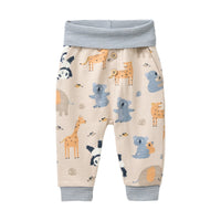 PEOPLE WEAR ORGANIC Nabelbund Sweat Hose mit Tieren