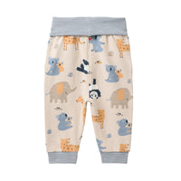 PEOPLE WEAR ORGANIC Nabelbund Sweat Hose mit Tieren