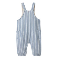 PEOPLE WEAR ORGANIC Sweat Latzhose - Blau Mit Weissen Streifen