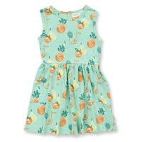 SENSE ORGANICS Kleid Kobi - Mint Green mit Früchten