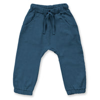 SENSE ORGANICS Musselin Hose Loki Baby - Dark Petrol