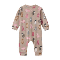PEOPLE WEAR ORGANIC Langarm Overall - Katzen