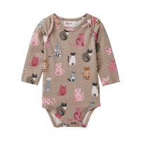 PEOPLE WEAR ORGANIC Langarm Body - Katzen