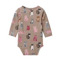 PEOPLE WEAR ORGANIC Langarm Body - Katzen