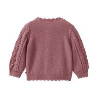PEOPLE WEAR ORGANIC Strick-Jacke - Beere Mélange