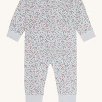 HUST & CLAIRE Merinowolle-Bambusviskose Strampler Manu Zip Tiny - A Bit Blue