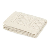 CAMCAM Copenhagen Pointelle Baby Strickdecke GOTS Off White