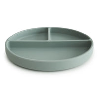 MUSHIE Silikon-Teller mit Saugnapf - Cambridge Blue