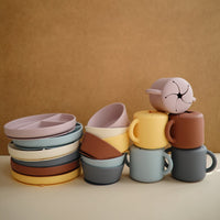 MUSHIE Silikon-Teller mit Saugnapf - Soft Lilac