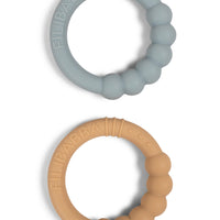 FILIBABBA Silikonbeissring 2er-Pack Silt Green