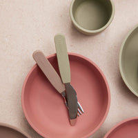 FILIBABBA Silikonbesteckset - Green