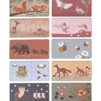 FILIBABBA Eltern-Kind-Puzzle-10er Set - Nordische Tierwelt
