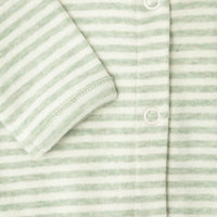 SERENDIPITY Strampler Jade/Offwhite gestreift