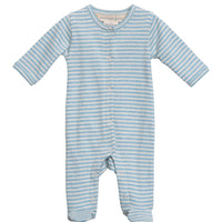 SERENDIPITY Strampler Aqua/Ecru gestreift