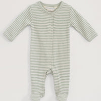 SERENDIPITY Strampler Jade/Offwhite gestreift
