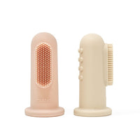 MUSHIE Finger Zahnbürste - Blush/Shifting Sand