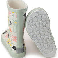 KOEL Welli Bare Barfuss Gummistiefel " Blumen Weiss"