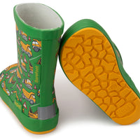 KOEL Welli Bare Barfuss Gummistiefel " Baustelle Grün"