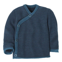 DISANA Wollstrick Wickeljacke Taubenblau-Indigo