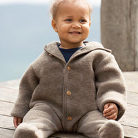 ENGEL NATUR Wollfleece Overall, Walnuss