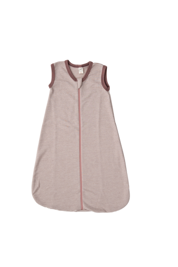 LILANO Schlafsack mit Reissverschluss Mauve Gestreift