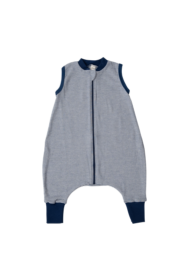 LILANO Schlafsack mit Füssen ohne Arm Marine Gestreift