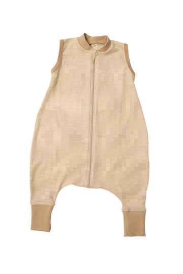 LILANO Schlafsack mit Füssen ohne Arm Sand Gestreift