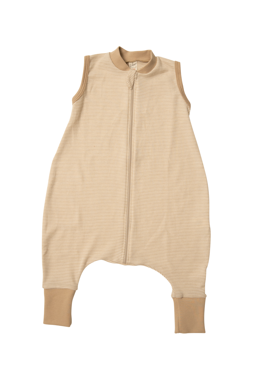 LILANO Schlafsack mit Füssen ohne Arm Sand Gestreift
