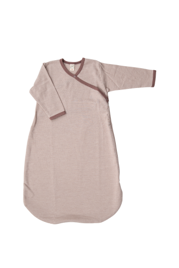 LILANO Wolle Seide Wickelschlafsack Mauve Gestreift