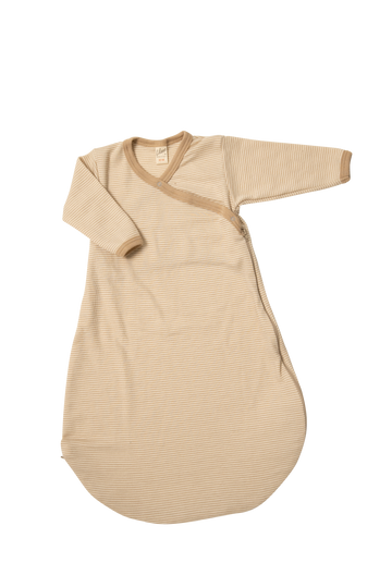 LILANO Wolle Seide Wickelschlafsack Sand Gestreift