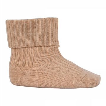 MPKIDS Rippstrick Wollsocken Camel Melange