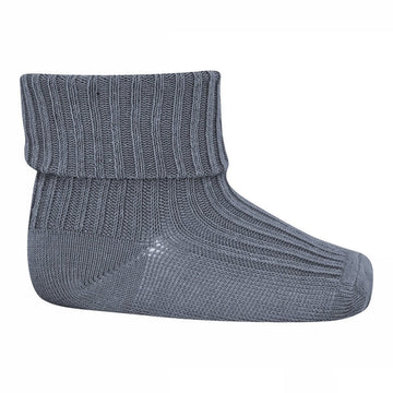 MPKIDS Rippstrick Wollsocken Stone Blue