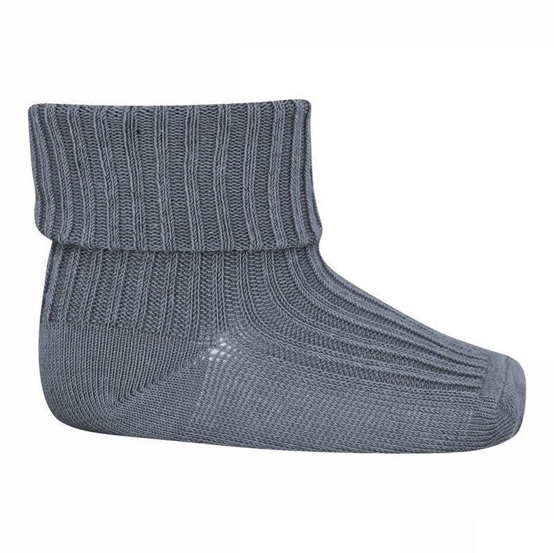 MPKIDS Rippstrick Wollsocken Stone Blue