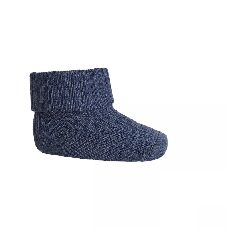 MPKIDS Rippstrick Wollsocken Dark Denim Melange