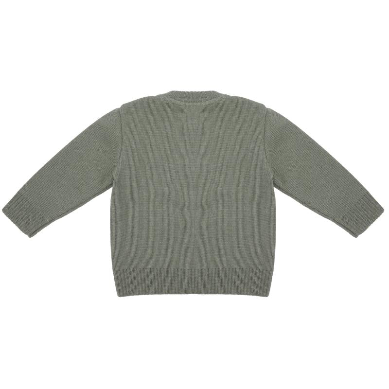 MAXIMO GOTS Rippstrick Jacke Khaki Grey