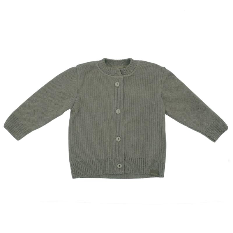 MAXIMO GOTS Rippstrick Jacke Khaki Grey