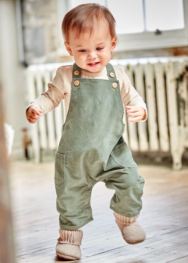 MAXIMO Baby Cord Latzhose Khaki Grey