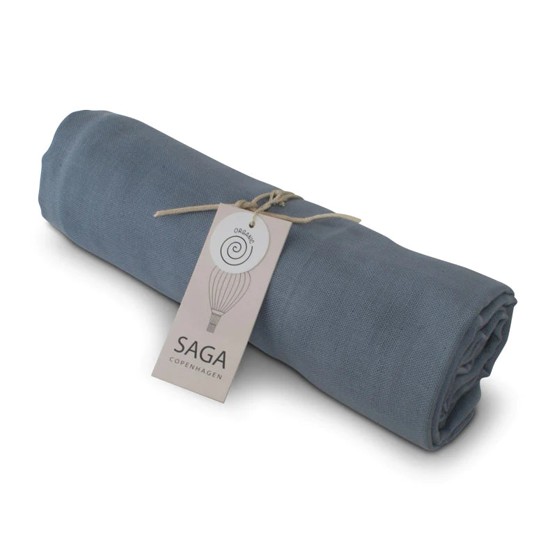 SAGA COPENHAGEN Muslin-Swaddle MOONLIGHT BLUE