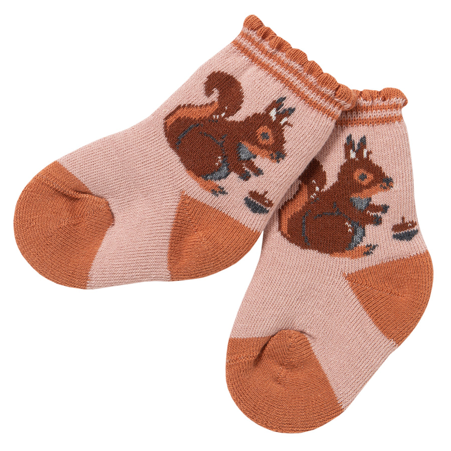People WEAR ORGANIC Frottee-Socken Eichhörnchen