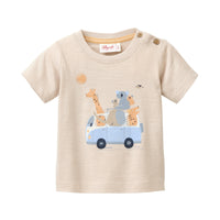 PEOPLE WEAR ORGANIC Kurzarm Shirt - Tiere im Bus