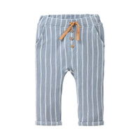 PEOPLE WEAR ORGANIC Sweat Hose - Blau Mit Weissen Streifen