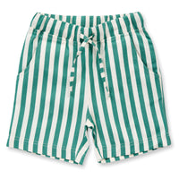 SENSE ORGANICS Shorts Ressad - Emerald Green Stripes