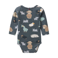 PEOPLE WEAR ORGANIC Langarm Body - Fellfreunde